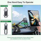 Z Fold 4 Car Mount for Dashboard Windshield Window, Aluminum 2 Mode for Samsung Galaxy Z Fold 6 5 4 3 2 Accessories and iPhone 16 15 Pro Max