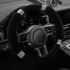 Rhinestone Fluffy Steering Wheel Cover - Comfortable Non-Slip Luxury Faux Wool, Universal Fit for 14.5" to 15" Steering Wheels