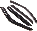 WD2-091 Dark Smoke 4 Pcs Set Window Visor (Outside Mount) Deflector Rain Guard Compatible with 1990-1994 Chrysler Lebaron