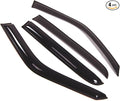 Outside Mount Window Vent Visors Rain Guards Compatible with Plymouth Acclaim 1989-1995 | Side Window Wind Deflectors Rain Shields | Smoke Tinted, 4 Pcs Set, DGWV-091-3