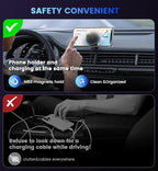Magnetic Car Mount Charger 15W Magnetic Wireless Car Charger for iPhone 17 Accessories Magnetic Phone Holder for Car 3 in 1 Magnetic Car Mount for iPhone17Pro/16/15/14/13/12 Series Gifts for Men Women