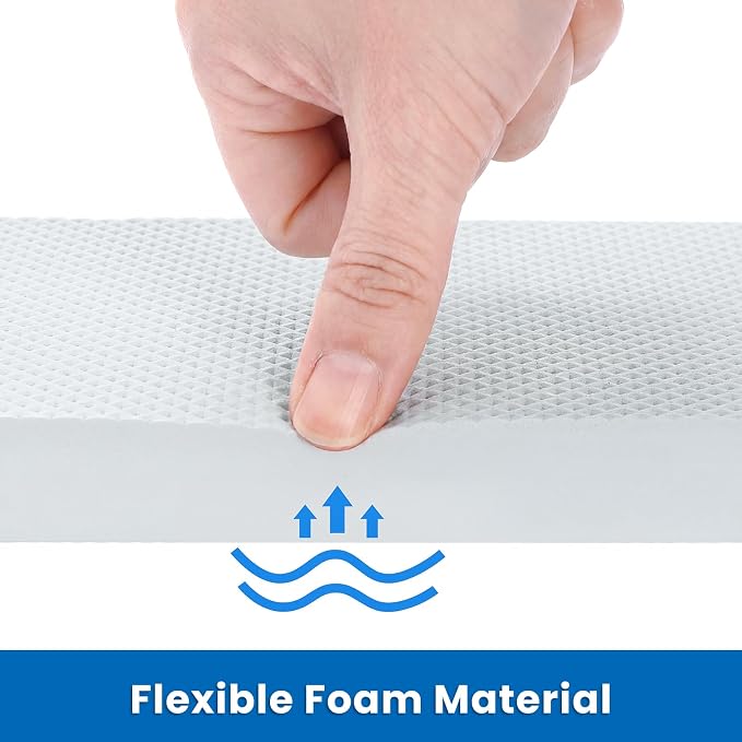 6 Pack White Garage Wall Protectors, Garage Corner Edge Bumper Wall Foam Padding for Car Doors, Self Adhesive EVA Foam Pad for Parking Vehicle