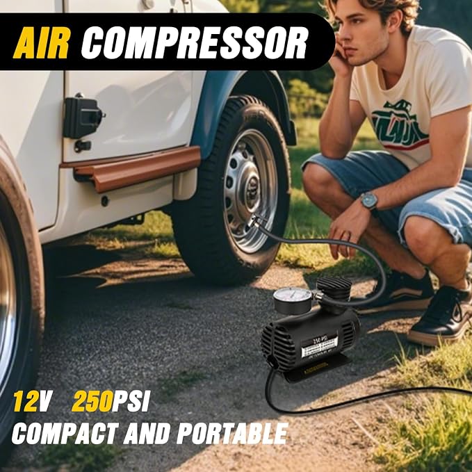 Car Emergency Kit with Jumper Cable, First Aid Kit Safety Assistance Tools for Travel Camping Outdoor Cars Truck SUV RV, Roadside Essentials with Flash Light