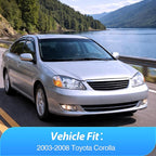 Window Rain Guards for Toyota Corolla 2003 2004 2005 2006 2007 2008, Tape-On Window Visors Outside Mount Vent Visors Window Deflectors Smoke Tint, 4PCS