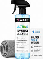 Tesla Seat Cleaner & Stain Remover, Tesla Interior Cleaner for White & Black Vegan Leather | Tesla Model Y Juniper Accessories 2026 & Tesla Model 3 Accessories, S/X/Cybertruck (Ice Blue)