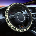Bigfoot Forest Camping Mountains Retro Steering Wheel Cover Car Accessories Cute for Women Girls Girly Universal 15 Inch Neoprene Auto Interior Decor Anti Slip Car Truck Protector