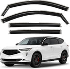 GrandWheel Window Deflectors Smoke Tinted in-Channel Side Window Vent Visor Deflectors Rain Guards Compatible with Acura MDX 2022-2026 - 4 pcs. GW1019