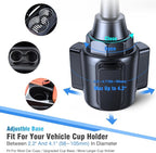 Cup Holder Phone Mount - Universal Gooseneck Adjustable Car Cell Phone Mount for iPhone, Samsung, Google and All 4.0-7.2 inches Smartphones