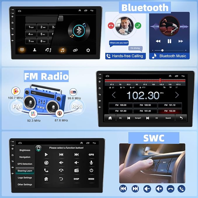 9.7’’ Vertical Screen Car Radio for Nissan Frontier/Xterra 2009-2014 with Wireless Carplay Android Auto, Car Stereo for Frontier in-Dash GPS Navigation, Bluetooth, WiFi, SWC, FM, Mic, Backup Camera