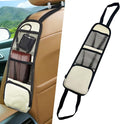 Car Seat Side Storage Pocket, Car Multifunctional Seat Organizer Hanging Bag, Auto Mobile Phone Wallet Sunglasses Mesh Net Pocket, Auto Accessories for Cars SUVs Trucks (Beige, 1PCS)