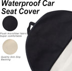 Waterproof Car Towel Seat Covers Front Seats for After Gym Workout,Auto Universal Interior Sweat Towels Cloth Bucket Carseat Cover Protector for Trucks SUV RV Boat Van (Black)