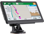 7 Inch GPS Navigaton for Car Truck RV, 2025 Latest Map GPS for Car with Free Lifetime Updates, Voice Guidance, Speed Alerts, Custom Routing, HD Touchscreen (Black)