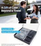 Microfiber Car Drying Towels 36" x 24" [1300GSM Ultra-Absorbent, No Streaks & Scratches] Dual-Sided Edgeless Cleaning Towel with Twisted Loop, for Auto Detailing, Car, SUV, Truck (3-Size Set)