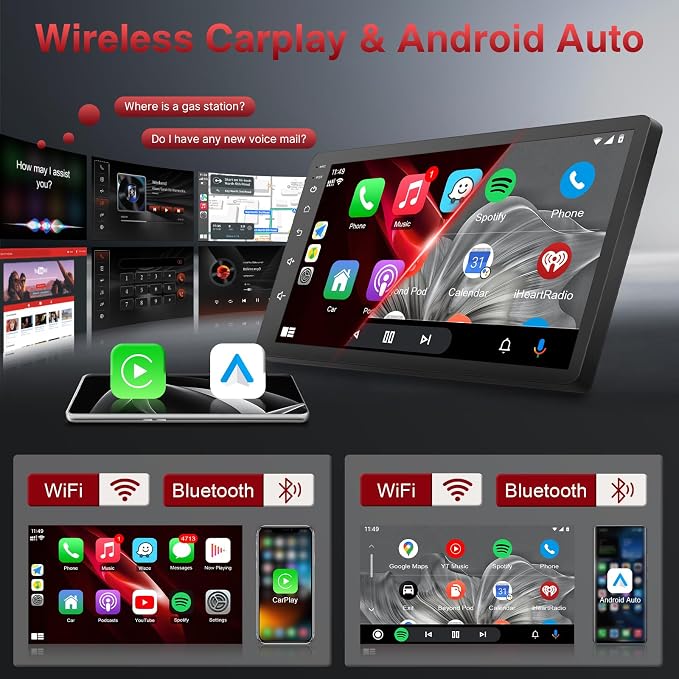Car Radio for Honda Civic 2006 2007 2008 2009 2010 2011 with Apple Carplay Android Auto 2+32GB 10.1" Touch Screen Stereo for Honda Civic with in-Dash GPS, WiFi, BT, DSP, Backup Camera, MIC