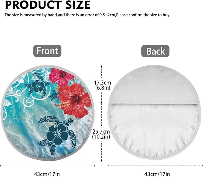 Hibiscus Turtle Steering Wheel Cover Sunshade Auto Interior Protector Easy Installation Steering Wheel Cover Sun Shade for UV Protection Universal Vehicle Accessories