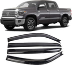 Window Vent Visors Deflectors Rain Guards 4 Piece Set for 2007-2021 Trucks Toyota Tundra Crew Cab 94309
