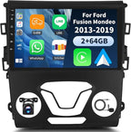 2+64G Android 13 Car Stereo for Ford Fusion Mondeo 2013-2019 with Wireless CarPlay Android Auto, 9’’ Touchscreen in Dash GPS Radio with WiFi Mirror Link Bluetooth FM RDS HiFi EQ SWC + Backup Camera