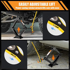 Portable Car Jack Kit, 2 Ton (4409 lbs) Scissor Jack for Car, Upgrade Emergency Spare Tire Changing Repair Kit, Scissor Jack Kit with Lug Wrench, Universal Vehicle Scissor Lift Jacks for SUV