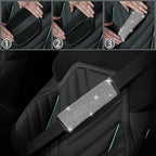 8 pcs Bling Car Accessories Set for Women, Steering Wheel Cover, Sparkly Seat Belt Covers, Bling Gear Shift Cover, Universal Fit Most Cars (Silver Diamond)