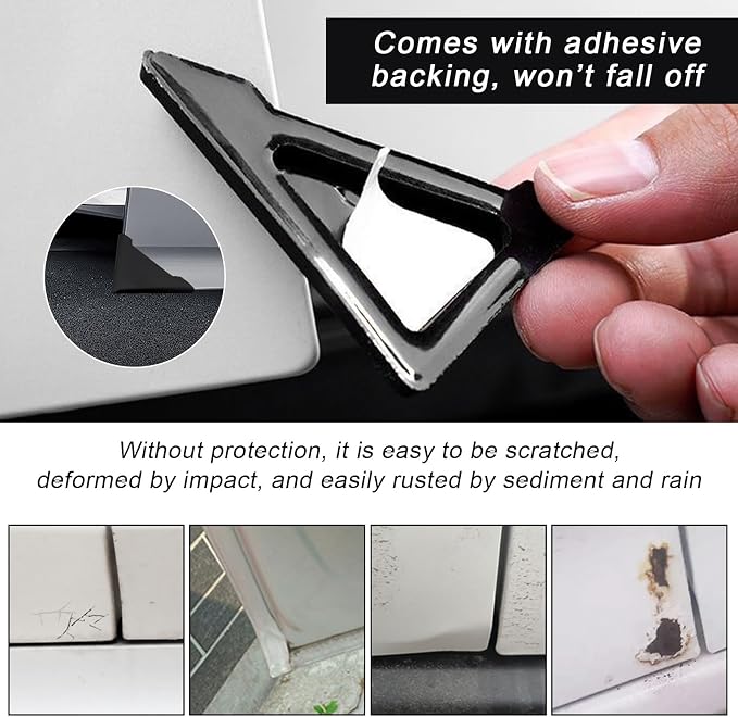 4 PCS Car Side Door Edge Guards, Anti-Collision Auto Side Door Edge Scratch Gaurd Corner Cover Sticker, Anti-Scratch Door Guard Corner Decor Bumper Trim for Car Truck SUV (Black)