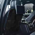 Car Seat Anti-kick Mat with Hanging Storage Bag, Backseat Organizer Pocket for Vehicle Interior, Sturdy Kick-resistant Seat Back Protector for Travel and Family Use