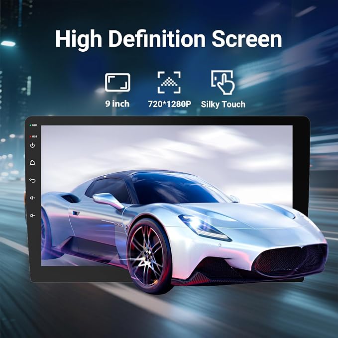 9" Double Din Car Stereo - 2+64GB Wireless Apple CarPlay & Android Auto, HD Touchscreen Car Radio with Backup Camera,Car Accessories, GPS Navigation