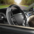 Steering Wheel Cover for Honda Civic(2006-2015),CR-Z, Insight, S2000 (Gray+Black-Small Size)