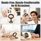 Magnetic Phone Ring for MagSafe Dual-Sided Magnetic Phone Grip Magnet Phone Stand Grip Compatible with iPhone 17/16/15/14/13 Pro Max Plus Mag Safe Accessory for Car Mounts