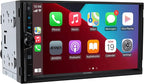 CAR723W 7-inch Certified Apple CarPlay Android Auto Wired or Wireless | Double DIN Touchscreen Car Stereo Radio | Bluetooth | Backup Camera Input | USB Playback & Charge