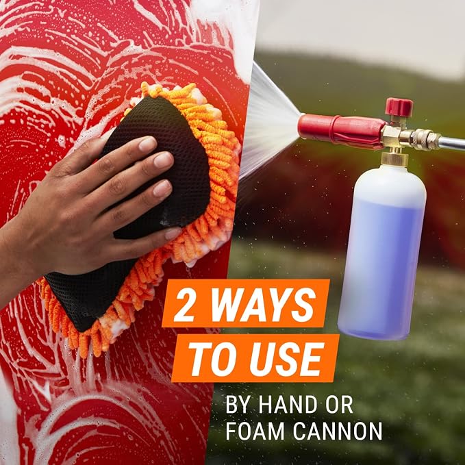 Snow Foam Wash by, Foaming Car Wash Soap Concentrate for Cars, Trucks and Motorcycles, 50 Fl Oz