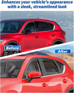 in-Channel Rain Guards Fit for Mazda CX-5 CX5 2017-2025 Window Rain Guard Extra Durable Side Window Deflectors Window Vent Visors Vent Shades Exterior Car Accessories-4PCS