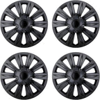 4-Pack 17 Inches Wheel Rim Cover Hubcaps,Redesign Fashion Style Replacement Hubcaps,Car Truck SUV Hub Accessories,Black Lacquer