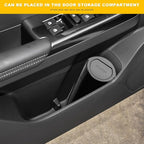 Car Trash Can Bin with Lid, Leakproof Portable Garbage Trash Bin Mini Cup Holder Organizer, Automotive Interior Dustbin Multipurpose Storage Container for Car Home Office (Black)
