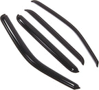 WD2-528 Dark Smoke 4 Pcs Set Window Visor (Outside Mount) Deflector Rain Guard Compatible with 2006-2014 Honda Ridgeline