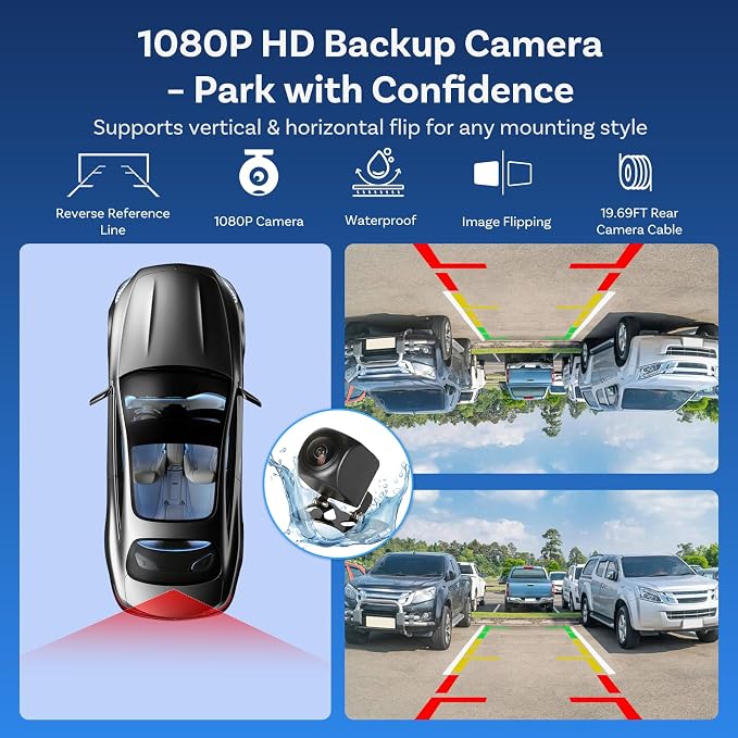 OTTOCAST OttoScreen AI 11.4" Wireless Carplay Screen for Car, Gemini AI Voice Control, Android Auto, Netflix YouTube Google Play, Dual WiFi Dual Bluetooth, 1080P Backup Camera, 8-Core Android 15