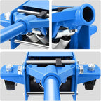 DNA Motoring Low Profile Hydraulic Trolley Service/Floor Jack, 3 Ton (6000 lbs) Capacity, Lifting Range 3"-20", Blue, TOOLS-00475