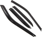 WD2-205 Dark Smoke 4 Pcs Set Window Visor (Outside Mount) Deflector Rain Guard Compatible with 1990-1993 Honda Accord Sedan