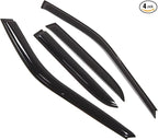 Outside Mount Window Vent Visors Rain Guards Compatible with Honda Accord Sedan 1990-1993 | Side Window Wind Deflectors Rain Shields | Black Tinted, 4 Pcs Set, BGWV-205