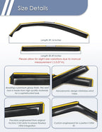 in-Channel Window Rain Guard for Fit for Volkswagen Tiguan 2018-2024 Rain Guards Side Window Visors Low Profile Vent Visor Window Deflectors Vent Shades Car Accessories