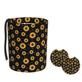 Car Trash Bag Cute Floral Hanging Back of Seat Car Portable Trash Bag Cute Floral Waterproof One-Handed Portable Strap Drawstring Garbage Bags 2 Pieces Car Coasters
