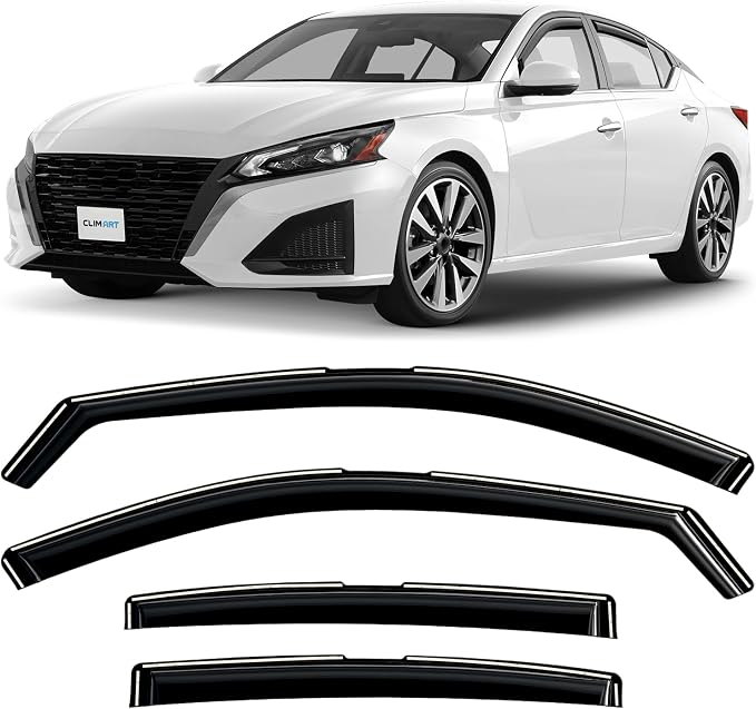 in-Channel Incredibly Durable Rain Guards for Nissan Altima 2019-2026, Original Window Deflectors, Vent Window Visors, Vent Deflector, 4 pcs. - 622316