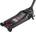 3-Ton (6600lbs) Low Profile Hydraulic Heavy-Duty Steel Floor Jack with Dual Pistons Quick Lift Pump, Home and Workshop Car Maintenance for Various Vehicles (Red, 3 Ton Low Profile)