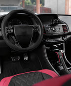 Steering Wheel Cover,Car Accessories,Microfiber Leather Car Steering Wheel Covers,Universal 15 Inch Anti-Slip Breathable Auto Interior Decor Protector,Suitable for Most Cars (Black)