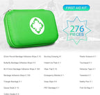 276 Car First Aid Kit for Business, Portable First Aid Kits Travel Szie Emergency Essentials Supplies for Outdoor Activities Skating Boating, Green