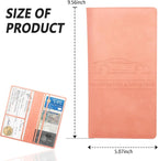 Car Registration and Insurance Holder,PU Leather Car Glove Box Organizer Car Document Holder for ID,Driver's License,Universal Car Organizer Car Accessories for Women/Men (Pink)