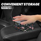 Car Trash Bag Wildflower Floral Hanging Back of Seat Car Portable Trash Bag Wildflower Floral Waterproof One-Handed Portable Strap Drawstring Garbage Bags 2 Pieces Car Coasters