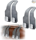 Car Seat Headrest Storage Hooks - 2 Pack Dual Hangers Design Organization Accessories, Car Interior Gadgets to Add Extra Holder and Hook for Purses,Bags,Coat and Handbag