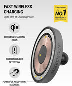 MagicMount Charge Pro Qi2 Home/Office MagSafe Suction Mount, 15W Fast Wireless Charger Magnetic Cell Phone Holder Compatible with iPhone 16/15/14/13/12 Pro Max Plus and Samsung Galaxy S25