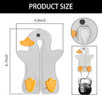 Car Seat Back Hooks - Double Hook Headrest Hanger for Purse, Bags, Groceries & Phone Holder - Universal Fit for Car, SUV, Truck - Heavy Duty Metal & Premium Leather Organizer (Grey)