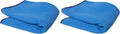 Waffle Weave Glass and Microfiber Towel Blue 24"x 16" (Pack of 2)